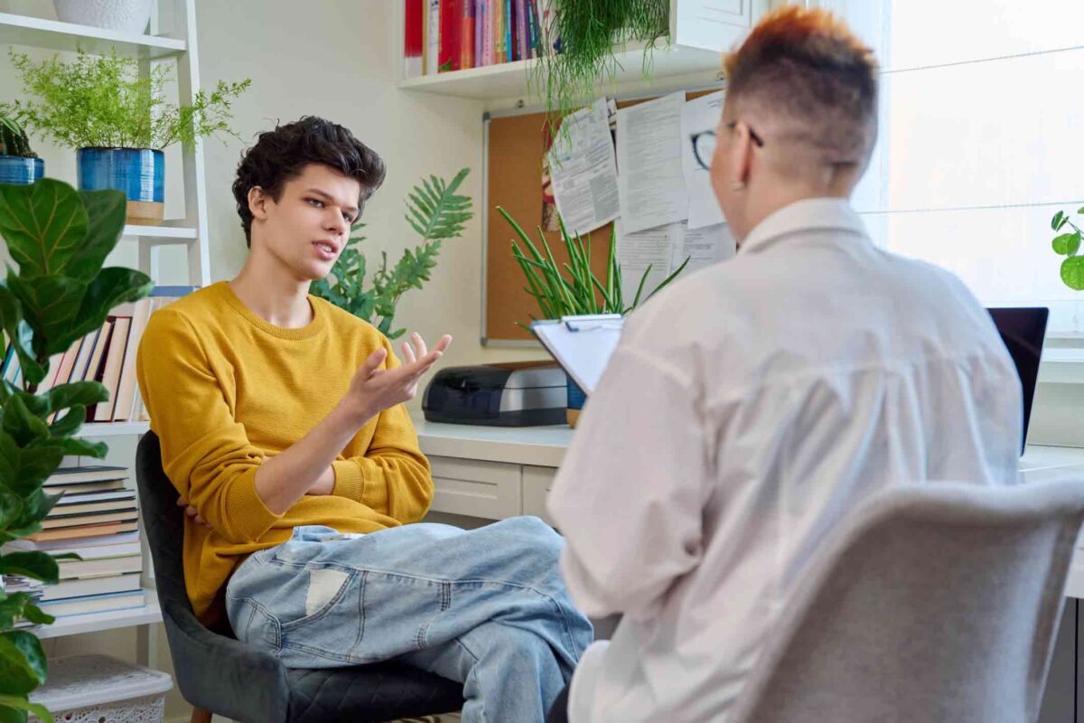 young man in therapy at medical detox in los angeles