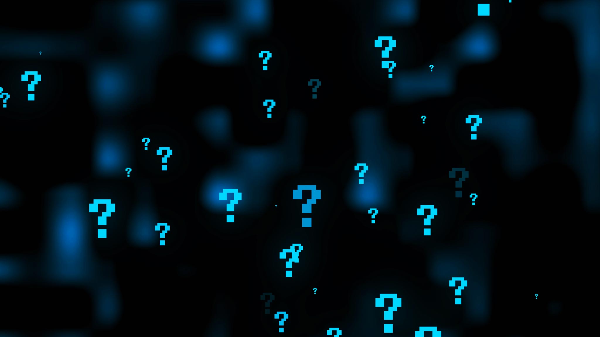 floating questions marks on a dark background for frequently asked questions